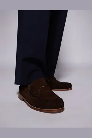 WALK LONDON Dalston penny loafers in suede