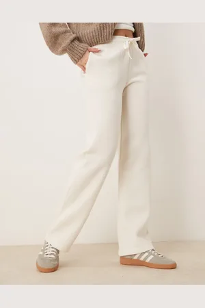 Gina Tricot Loose fit straight leg trackies in -White