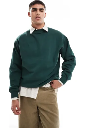 Cotton On Cotton On box fit crew neck sweater in fern-Green