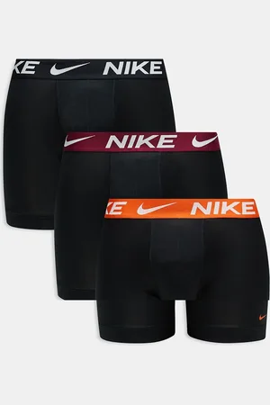 Nike Dri-FIT Essential Microfibre 3 pack boxer briefs in black with contrast waistband