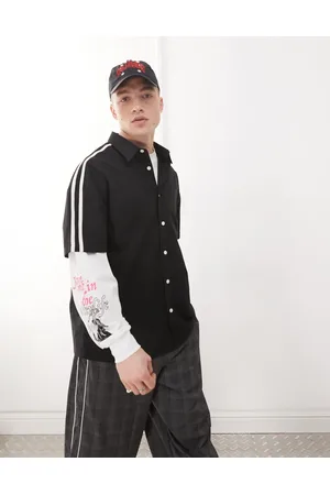 COLLUSION Stripe shoulder shirt in