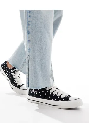 Converse Chuck Taylor All Star Ox sneakers in & white polka dot