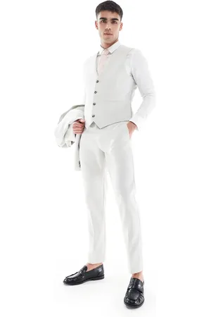 ASOS Slim suit pants in wool blend in light grey