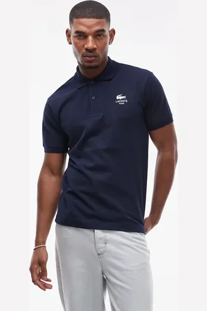 Lacoste Polo shirt in with white logo print