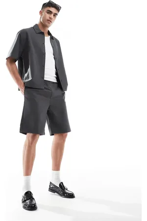 Bershka Premium shorts in (part of a set)-Grey