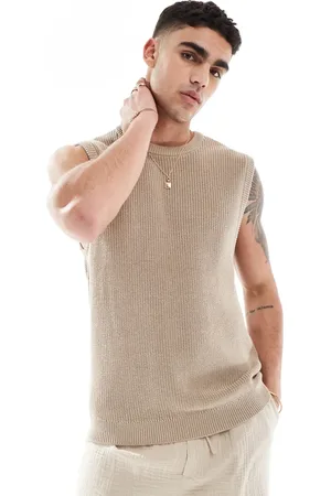 New Look Chunky knitted singlet in -Neutral
