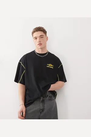 COLLUSION Oversized printed t-shirt with flatlock detail in