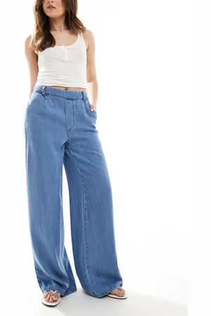 Object Wide leg chambray pants in