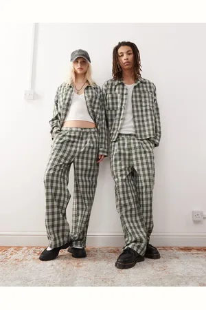 Reclaimed Unisex wide leg pants in (part of a set)-Multi