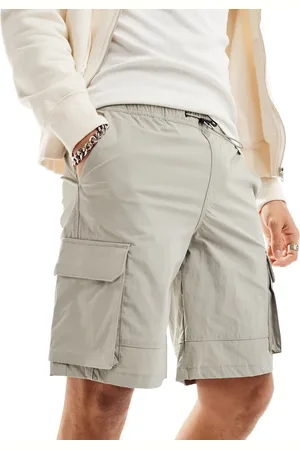 ADPT. Technical cargo shorts in light grey