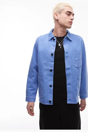 ARKET Overdyed twill shacket in bright