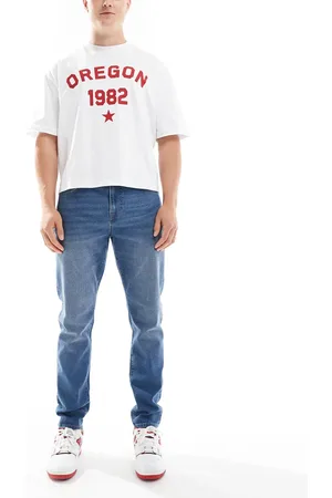 Only & Sons Slim jeans in mid blue wash