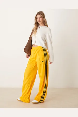 adidas Firebird loose track pants in yellow-Green