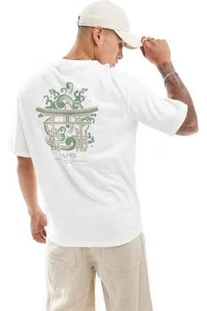 SELECTED Oversized t-shirt with Japan back print in white