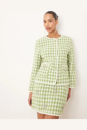 Sister Jane Dream tweed jacket in green (part of a set)