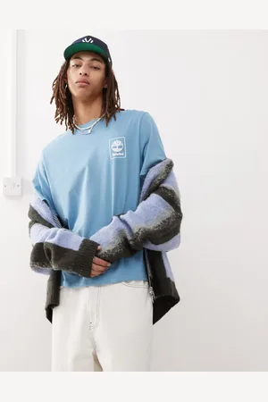 Timberland Box chest logo t-shirt in light blue