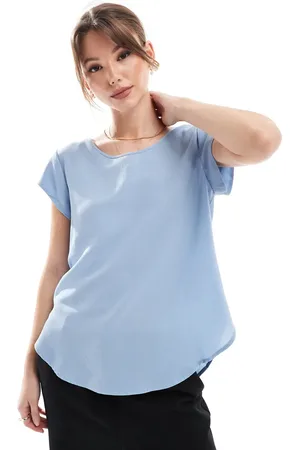 ONLY Zip back blouse in powder blue
