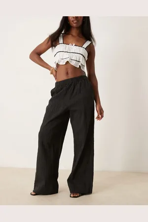 SELECTED Femme textured pattern loose fit pants in