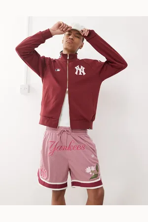 New Era NY Yankees script front floral mesh shorts in