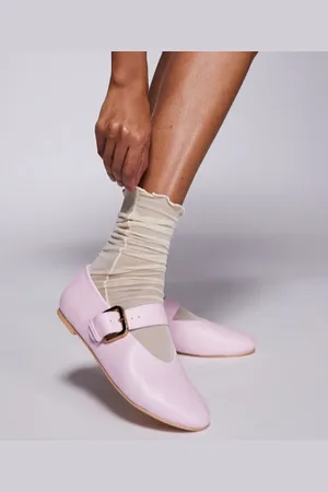 Public Desire Buckle ballet detail flats in