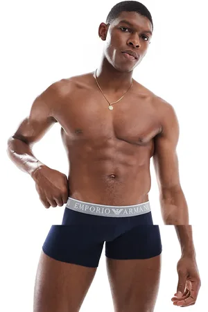 Emporio Armani Bodywear 2 pack Endurance logo trunks in black and taupe