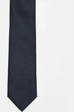 French Connection French Connection plain woven tie in navy
