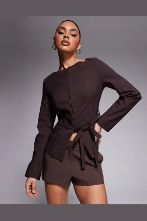 River Island Boat neck belted top in
