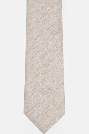 ASOS Patterned tie in neutral