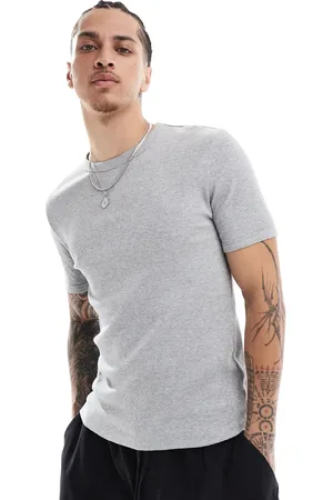 New Look Muscle fit t-shirt in grey marl