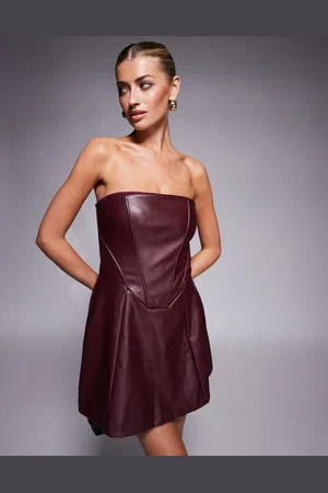 Jaded Rose Structured PU mini dress in