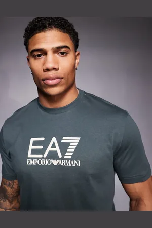 EA7 Armani central logo t-shirt in dark green