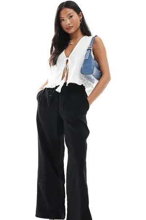 New Look Linen wide leg pants in