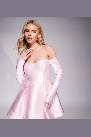 Forever New Structured mini dress in blush-Pink