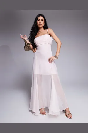 Forever New Sheer maxi dress in powder pink