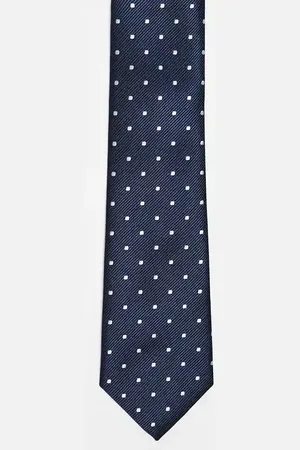 French Connection French Connection polka dot tie in navy and white