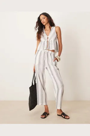 Iisla & Bird Stripe beach loose fit pants in (part of a set)
