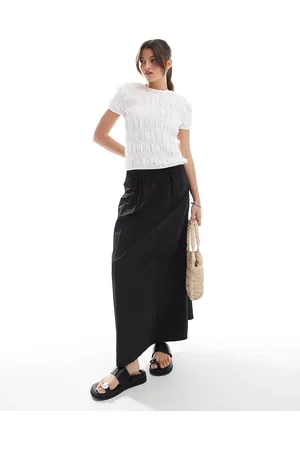 New Look Pleated full midi skirt in