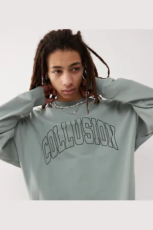 COLLUSION Varsity sweat in with print (part of a set)