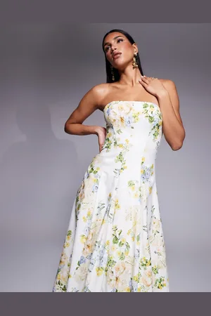 Forever New Stuctured midaxi dress in yellow and
