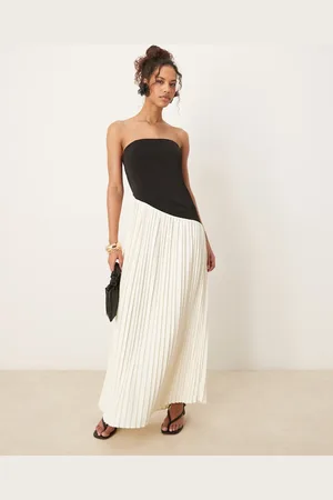 Six Stories Asymmetric pleated maxi dress in -Multi