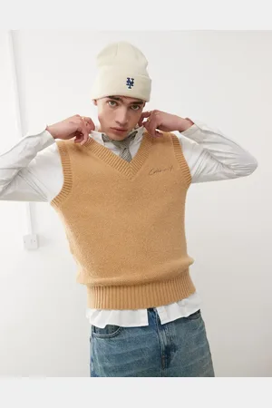 COLLUSION V-neck knitted vest in -Neutral