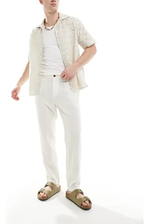 New Look Linen look pants in -White