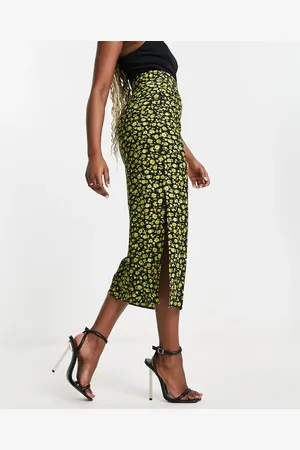 Whistles Button side midi skirt in