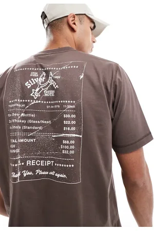 Cotton On Cotton On cropped fit t-shirt with Silver Spur graphic in chocolate-Brown
