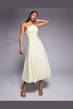 Forever New Asymmetric midaxi dress in -Yellow