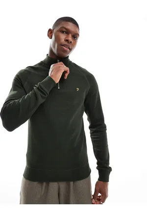 Farah Jim quarter zip sweatshirt in -Green