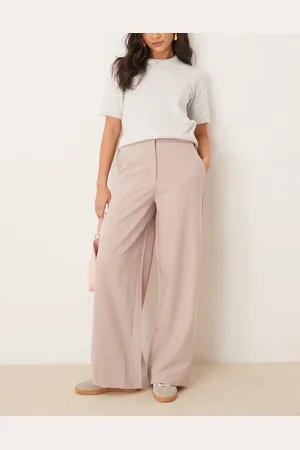 ASOS Tailored relaxed straight leg pants in -Neutral