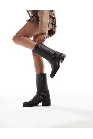 Bershka Western riding boots in -Brown