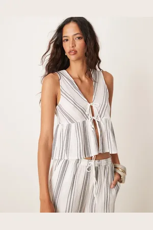 Iisla & Bird Stripe beach waistcoat in (part of a set)