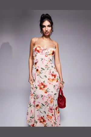 Forever New Strappy midaxi dress in pink floral